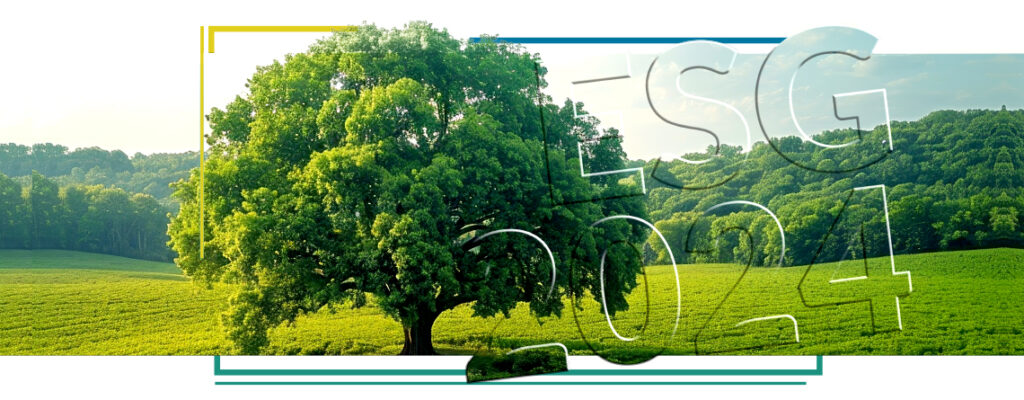 bilancio sostenibilità AGP raffigurante albero nel verde