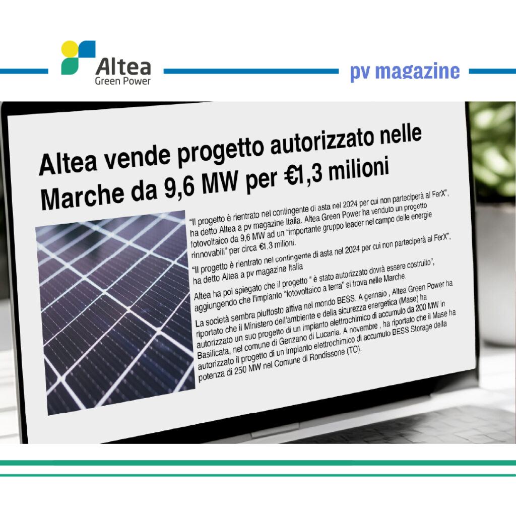 AGP vende impianto fotovoltaico in molise